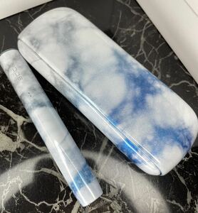 【SALE】 iQOS ILUMA イルマ　アイコス　本体　未使用　カスタム　ペイント　可愛い　ブルー　青　シルバー　ホワイト　パール　白