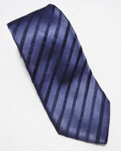■MEN'S BIG1 ネクタイ 絹100％ オリエンタルブルー ストライプ 落札当日同梱可能 ￥300で3本まで同梱可能 C■