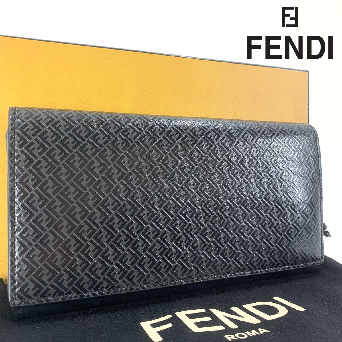 NF FENDI/マフラー フェンディ グレー/灰色 ブランド 長さ×幅
