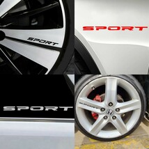 SPORT(大)ホイール用 耐熱ステッカー【色選択】4P(検)VOLK RACING RAYS SSR BBS ENKEI BADX WALD トヨタ 日産 ホンダ スズキ ダイハツ BMW_画像7