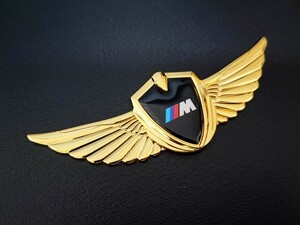 BMW【M】ウイングエンブレム【ゴールド】MPerformance MSport MPower E36 E39 E46 E60 E90 F10 F20 F30 x1x2x3x4x5x6x7x8 320 325