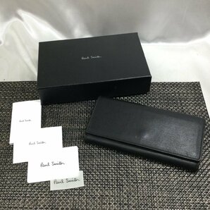 【中古品/TO】pierre cardin ピエールカルダン 小銭入れ付き長財布 黒 ブラック メンズ 共箱付き RS0820/0030の画像1