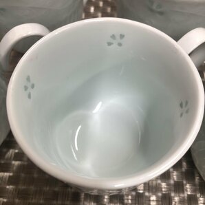 【長期保管/現状品/KU】有田焼 丹青作 コーヒーカップ 茶器 カップ 径約6.5cm 陶器 7客セット 食器 MZ0823-3の画像5
