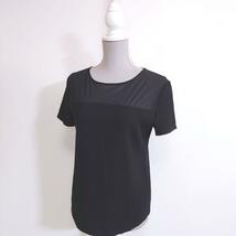 MOGA デコルテ部分ややシースルー 半袖トップス 黒 Tシャツ 表記サイズ3 L ビギ モガ 80623_画像6