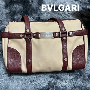 【早い者勝ち】BVLGARI ブルガリ キャンパス レザー ハンドバッグ