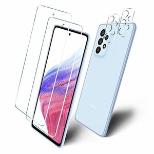 【4枚セット専用】2枚 FOR Galaxy A53 5G SC-53C 用のガラスフィルム + 2枚 カメラ保護フィルム 硬度9H 旭硝子製