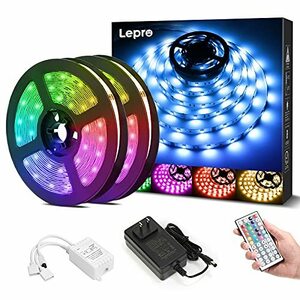 Lepro テープライト RGB ledテープライト 20m 屋内用 明るさ調節 鮮やか 20色タイプ 44キーリモコン 調光調色 カラーDIY SM