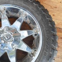 M★FUEL OFFROAD D509 20インチ OCTANE CHROME ホイール＆タイヤ 1本のみ 9.5J+27 PCD150 5H 33×12.50R20LT ランクル等_画像4