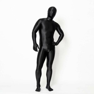 全身タイツ 超光沢 黒 男性女性兼用 XSサイズ ゼンタイ コスプレ ZENTAI レオタード ボディースーツ 仮装 イベント コスチューム 戦隊