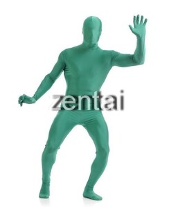 全身タイツ 緑 男性女性兼用 Mサイズ ゼンタイ コスプレ ZENTAI レオタード ボディースーツ 仮装 イベント コスチューム 戦隊