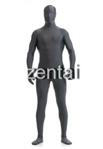 全身タイツ グレー 男性女性兼用 Lサイズ ゼンタイ コスプレ ZENTAI レオタード ボディースーツ 仮装 イベント コスチューム 戦隊_画像2