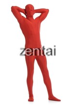 全身タイツ 赤 男性女性兼用 Sサイズ ゼンタイ コスプレ ZENTAI レオタード ボディースーツ 仮装 イベント コスチューム 戦隊_画像1