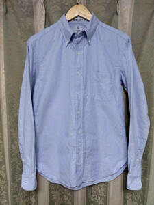 ■USA製 GAMBERT CUSTOM SHIRTS オックスフォードボタンダウンシャツ サイズ15 青系 送料無料 ギャンバートカスタムシャツ