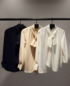 [ tag equipped ]theory theory ... bow Thai blouse regular price 26,400 jpy ivory S