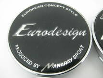 k7937 Eurodesign ユーロデザイン EURO DESIGN アルミホイール用センターキャップ中古4個 MANARAY C017_画像2