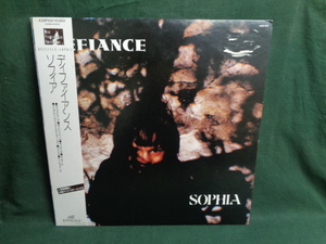 ソフィアSOPHIA/ディファイアンスDEFIANCE●帯付LP　布製バック・ステージ・パス付き