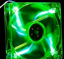 【新品2個セット】コンピュータ ファン クワッド 4 Led グリーンライト 120mm_画像3