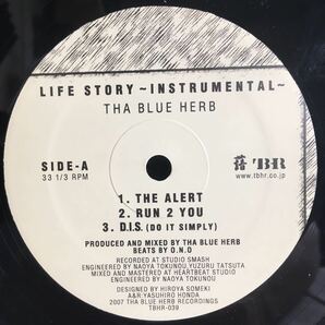 美盤 3LP / THA BLUE HERB (ザ・ブルー・ハーブ) - LIFE STORY -INSTRUMENTAL- / 日本語ラップ アングラ HIPHOP RAP / O.N.O /の画像3