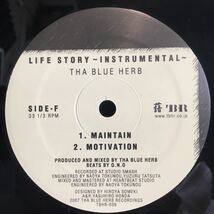 美盤 3LP / THA BLUE HERB (ザ・ブルー・ハーブ) - LIFE STORY -INSTRUMENTAL- / 日本語ラップ アングラ HIPHOP RAP / O.N.O /_画像8