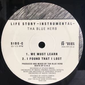 美盤 3LP / THA BLUE HERB (ザ・ブルー・ハーブ) - LIFE STORY -INSTRUMENTAL- / 日本語ラップ アングラ HIPHOP RAP / O.N.O /の画像5