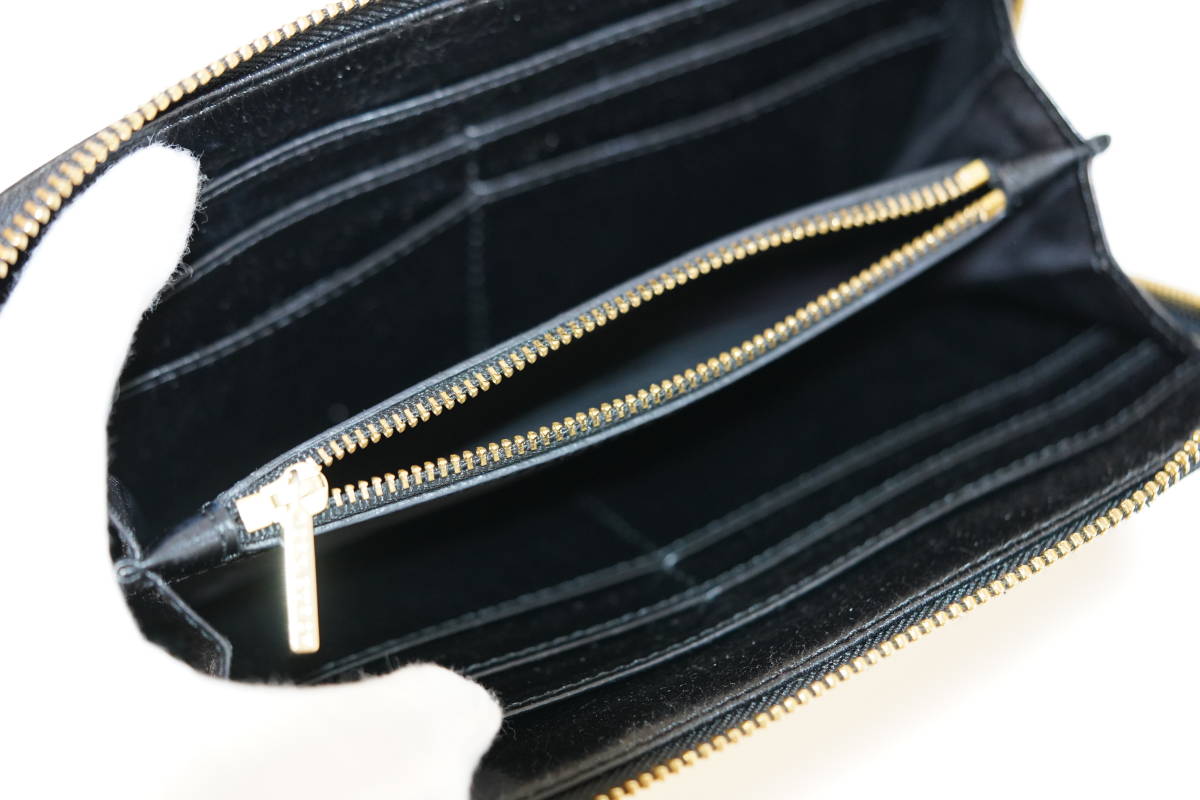 トリーバーチ TORY BURCH 長財布 黒 本革 レザー ラウンドファスナー 財布_サムネイル画像7