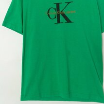 Calvin Klein Jeans カルバン クライン ジーンズ Tシャツ ロゴ トップス カットソー 半袖 Mサイズ 綿 コットン グリーン 緑 カジュアル_画像4