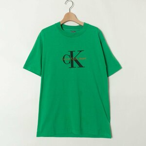 Calvin Klein Jeans カルバン クライン ジーンズ Tシャツ ロゴ トップス カットソー 半袖 Mサイズ 綿 コットン グリーン 緑 カジュアル
