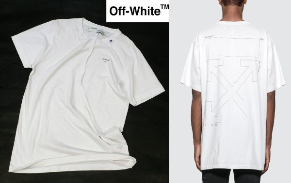 正規品 OFF-WHITE UNFINISHED S/S SLIM T-SHIRT OMAA027E19185003 オフ