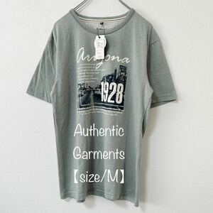 Authentic Garments/オーセンティックガーメンツ★Tシャツ★半袖★グレー グリーン/灰 緑 系★新品★タグ付★M