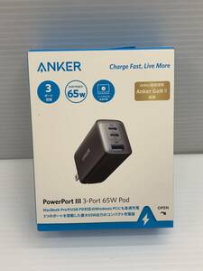 115-KE1100-60s ANKER якорь 3 порт быстрое зарядное устройство Power PortⅢ 3-Port 65w Pod нераспечатанный товар 