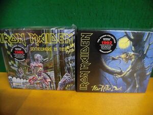  foreign record CD( unopened ) figure attaching 2 point set iron * Maiden IRON MAIDEN FEAR OF THE DARK/ SOMEWHERE IN TIME FIGURE