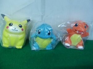 ポケットモンスター 貯金箱 ピカチュウ/ゼニガメ/ヒトカゲ 高さ約12cm※ナフタリン臭い