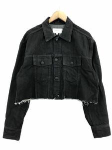 CURRENT ELLIOTT 綿混 デニムショート ジャケット size１/黒 ◇■ ☆ dhc1 レディース