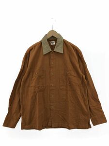 BARNS OUTFITTERS バーンズアウトフィッターズ 素材切替 シャツ sizeM/茶系 ◇■ ☆ dhc1 メンズ