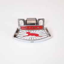 Emblem ULMA horn cover for Lambretta red/white ランブレッタ ホーンキャスティングバッジ エンブレム ウルマ_画像1