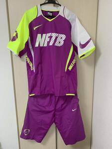 NIKE Nike pi stereo windbreaker top and bottom purple fluorescence yellow M size soccer futsal jersey Puma Mizuno Asics 