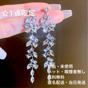 新品、ペット・喫煙者無し、送料無料、匿名配送・当日発送ラインストーンデコレーション ドロップピアス ダイヤモンド 韓国