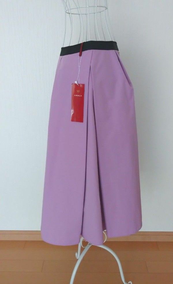 リバティ#お出掛け#AMACA#洗える#新品シフォンスカートタグ付き定価