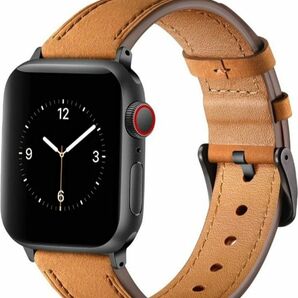 Apple Watch 本革バンド 42/44/45mm/49mm対応 ライトブラウン 新品未使用 男女兼用 スマートウォッチ