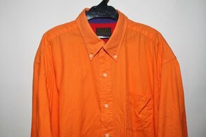 2013*LLラルフ、オレンジ系、長袖BDシャツ