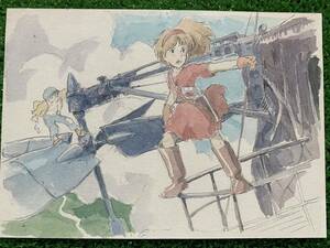 [ очень редкий ] небо пустой. замок Laputa образ панель C порез вытащенный Miyazaki . расположение осмотр ) цифровая картинка исходная картина постер STUDIO GHIBLI