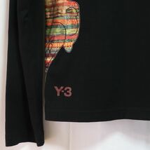 希少【Yohji Yamamoto adidas Y-3】フェイス 刺繍/ロゴ 長袖 カットソー Tシャツ/ヨウジヤマモト アディダス/ロンT シャツ_画像4