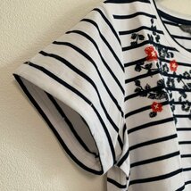 Laura Ashley ローラアシュレイ 刺繍 Tシャツ L レディース 夏 美品_画像4