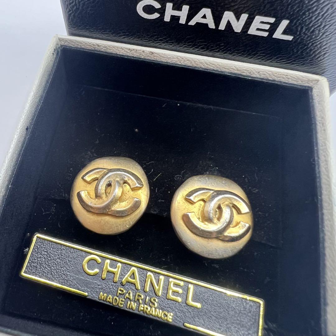 極美品】シャネル CHANEL イヤリング 耳飾り 94P ゴールドメッキ