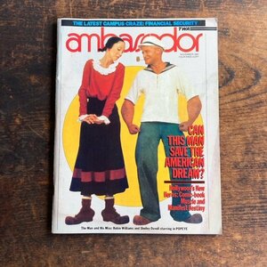 ambassador誌 TWA アンバサダーマガジン 1980年 11月 ポパイ ロビン・ウィリアムス 洋雑誌 英語 古本 古書 digjunkmarket