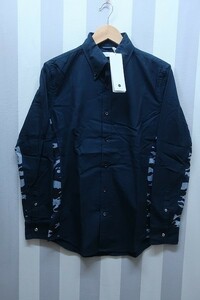 at1883/junhashimotoSIDE JERSEY CAMO B.D SHIRT ジュンハシモト サイドジャージーカモボタンダウンシャツ