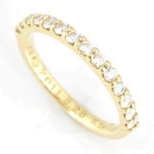 美品『USED』 K18 ハーフエタニティリング リング・指輪 ダイヤモンド 0.340ct 2.0g 7号