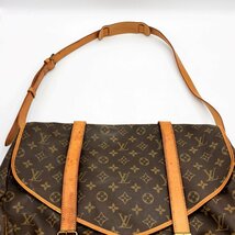 LOUIS VUITTON ルイ・ヴィトン モノグラム ソミュール43(廃盤) M42252 ショルダーバッグ バッグ ブラウン PVC レディース USED 中古_画像8