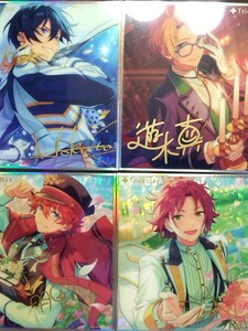 あんさんぶるスターズ！！ Trickster 中国限定星光色紙4点セット あんスタ アクリル色紙 氷鷹北斗 明星スバル 遊木真 衣更真緒 在庫2セット