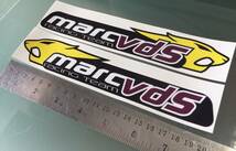 送料無料 Marc VDS MotoGP Racing Decal Sticker ヘルメット ステッカー シール デカール 200mm x 36mm 2枚セット_画像1